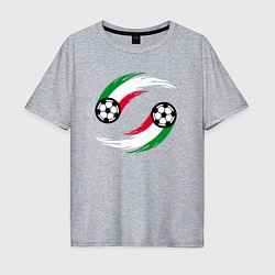 Футболка оверсайз мужская Итальянские мячи, цвет: меланж