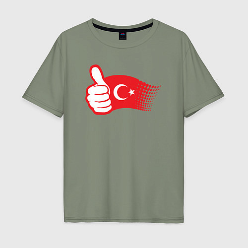 Мужская футболка оверсайз Турецкий лайк / Авокадо – фото 1