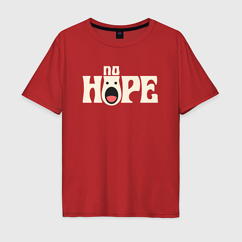Мужская футболка оверсайз No hope / Красный – фото 1