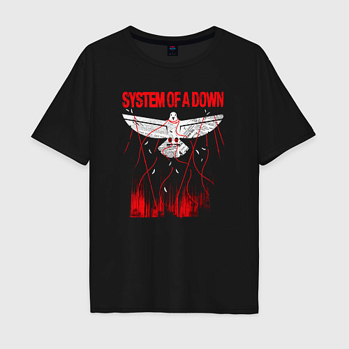 Мужская футболка оверсайз System of a Down metal band / Черный – фото 1