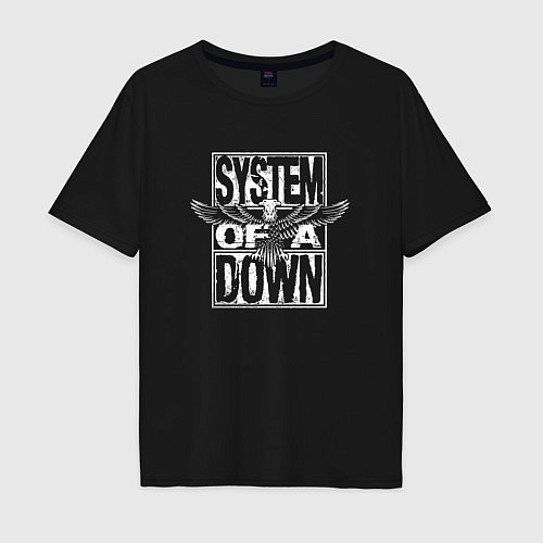 Мужская футболка оверсайз System of a Down metal band / Черный – фото 1
