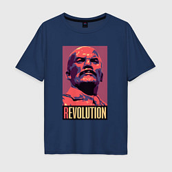 Мужская футболка оверсайз Lenin revolution