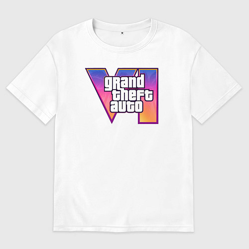 Мужская футболка оверсайз GTA 6 logo / Белый – фото 1