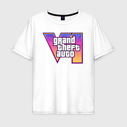 Мужская футболка оверсайз Gta 6 официальное лого