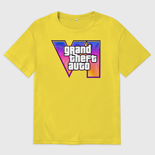 Мужская футболка оверсайз GTA 6 art / Желтый – фото 1