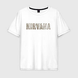 Мужская футболка оверсайз Nirvana grunge text