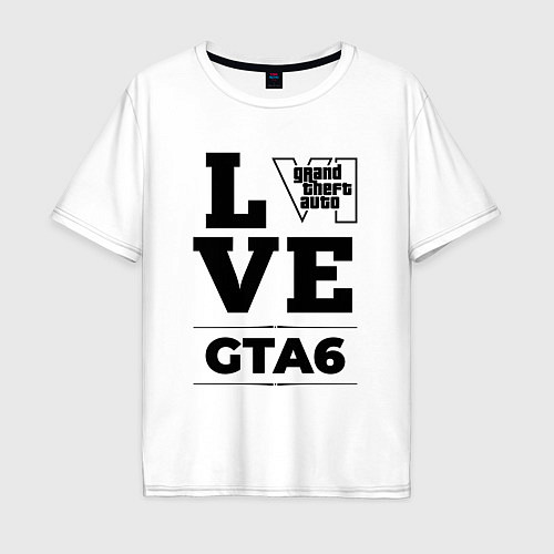 Мужская футболка оверсайз GTA6 love classic / Белый – фото 1