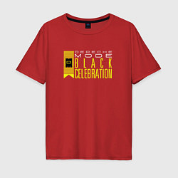 Футболка оверсайз мужская Depeche Mode - Black Celebration tour logo, цвет: красный