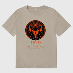 Футболка оверсайз мужская Хирсин, цвет: миндальный