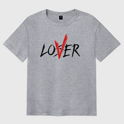 Футболка оверсайз мужская Loser lover, цвет: меланж