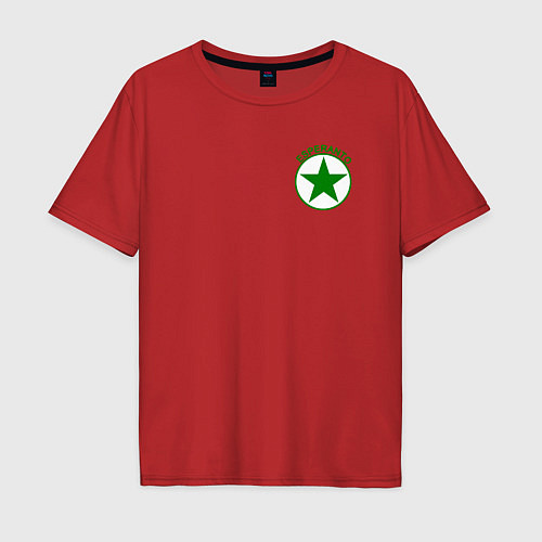 Мужская футболка оверсайз Учу эсперанто / Красный – фото 1