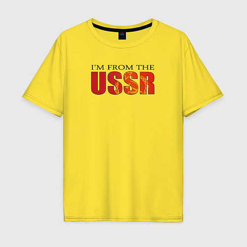 Мужская футболка оверсайз Im from the USSR / Желтый – фото 1