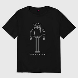 Футболка оверсайз мужская Kraftwerk - Robot, цвет: черный