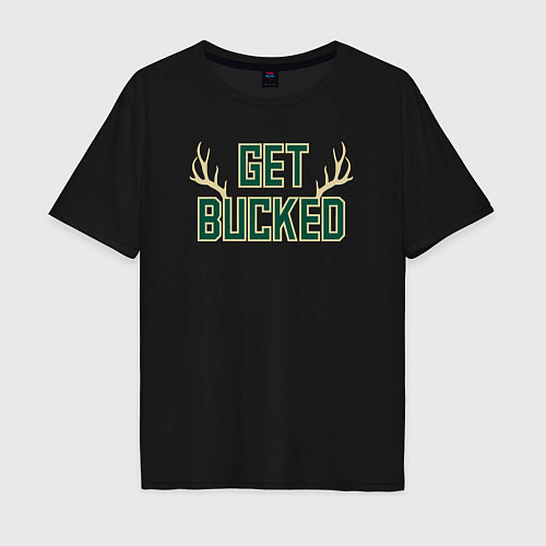 Мужская футболка оверсайз Get bucked / Черный – фото 1