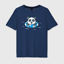 Мужская футболка оверсайз Панда на чиле