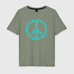 Мужская футболка оверсайз Peace life