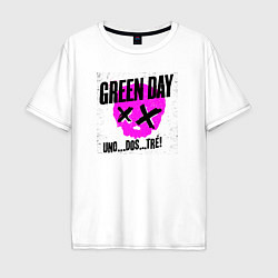 Мужская футболка оверсайз Green Day uno dos tre