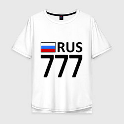 Футболка оверсайз мужская RUS 777, цвет: белый