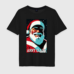 Мужская футболка оверсайз Arnold Schwarzenegger - Santa Claus