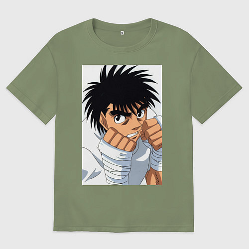 Мужская футболка оверсайз Иппо Боксер / Авокадо – фото 1