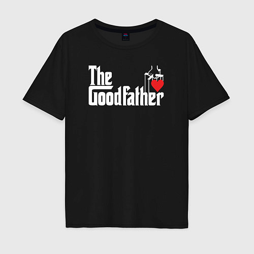 Мужская футболка оверсайз The godfather love / Черный – фото 1