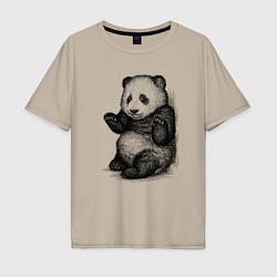 Мужская футболка оверсайз Детеныш панды
