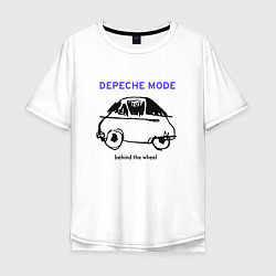 Футболка оверсайз мужская Depeche Mode - Behind the wheel, цвет: белый