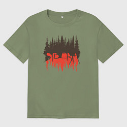 Футболка оверсайз мужская Syberia, цвет: авокадо