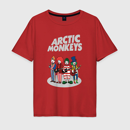 Мужская футболка оверсайз Arctic Monkeys clowns / Красный – фото 1