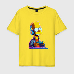 Футболка оверсайз мужская Bart is an avid gamer, цвет: желтый