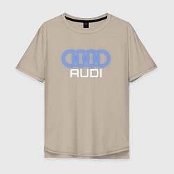 Мужская футболка оверсайз Audi neon art