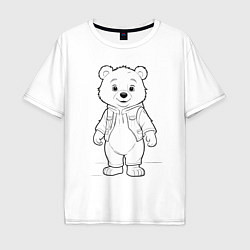 Мужская футболка оверсайз Медвежонок стоит