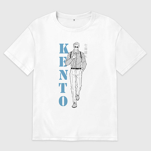 Мужская футболка оверсайз Нанами Кенто / Белый – фото 1