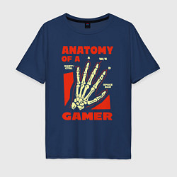 Мужская футболка оверсайз Anatomy of a gamer