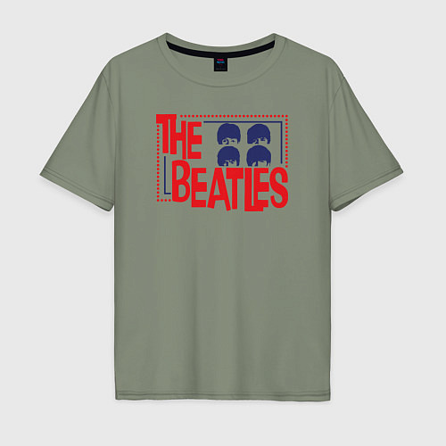 Мужская футболка оверсайз The Beatles Star / Авокадо – фото 1