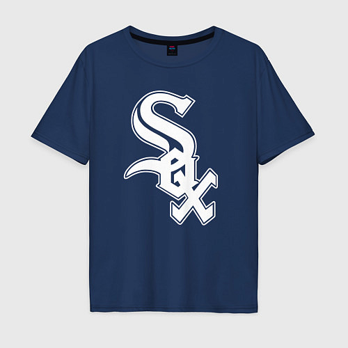 Мужская футболка оверсайз Chicago white sox - baseball / Тёмно-синий – фото 1