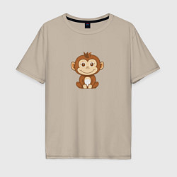 Мужская футболка оверсайз Маленькая обезьяна