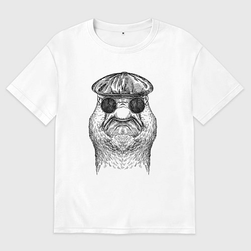 Мужская футболка оверсайз Утка гопник / Белый – фото 1