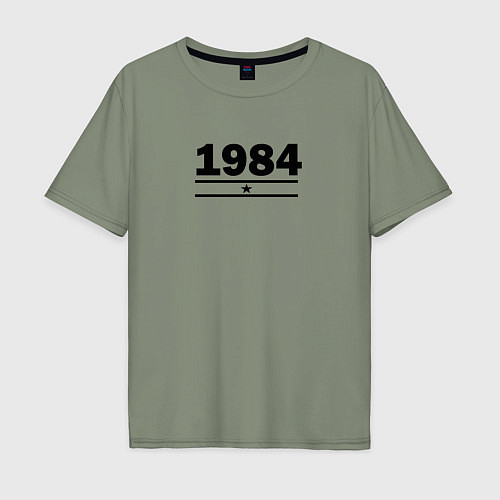 Мужская футболка оверсайз 1984 со звездой / Авокадо – фото 1