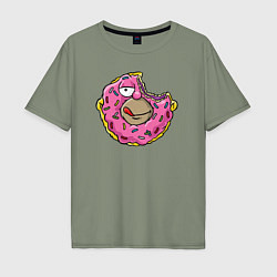 Мужская футболка оверсайз Homer donut