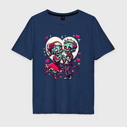 Мужская футболка оверсайз Пара зомби - любовь