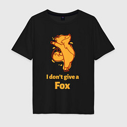 Футболка оверсайз мужская I dont give a fox, цвет: черный