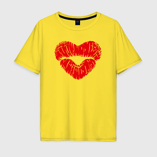 Мужская футболка оверсайз Сочные губки / Желтый – фото 1