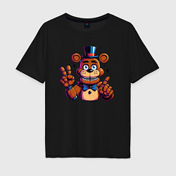 Мужская футболка оверсайз Медведь Фредди