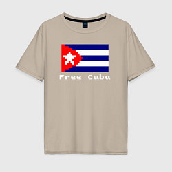 Мужская футболка оверсайз Free Cuba