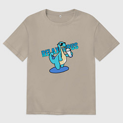 Мужская футболка оверсайз Релаксаурус за работой Palworld