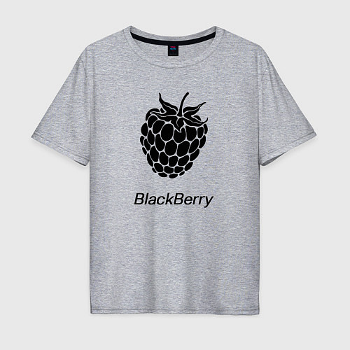 Мужская футболка оверсайз Ежевика черная ягода / Меланж – фото 1