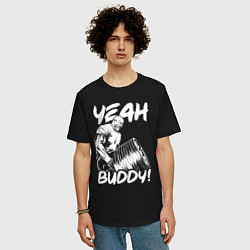 Футболка оверсайз мужская Ронни Коулман, цвет: черный — фото 2