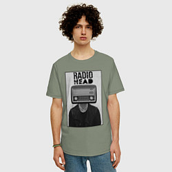 Футболка оверсайз мужская Radiohead human, цвет: авокадо — фото 2
