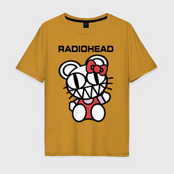 Футболка оверсайз мужская Radiohead toy, цвет: горчичный